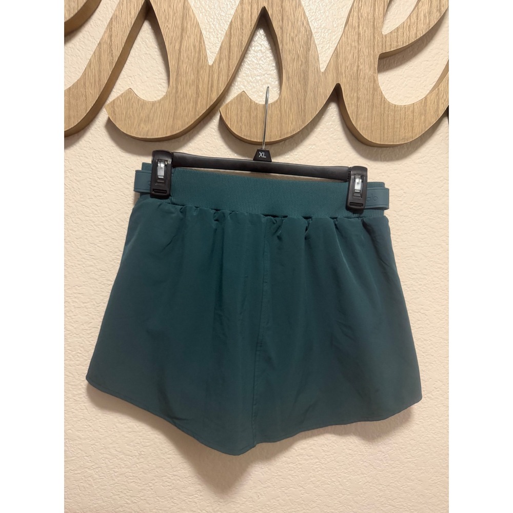 Alo Yoga Womens High-Waist Fast Skirt Teal Green Athletic Tennis Golf Skort M - Picture 2 of 2